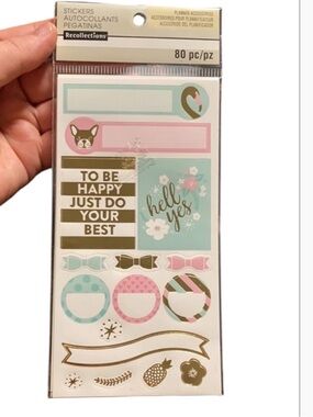 Recollections  to be happy just do your best 75 stickers used messed 5 used